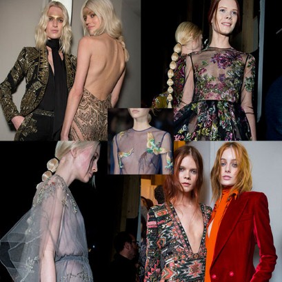 Backstage at Pucci and Valentino, AW14. Photos: Isadore Montag.