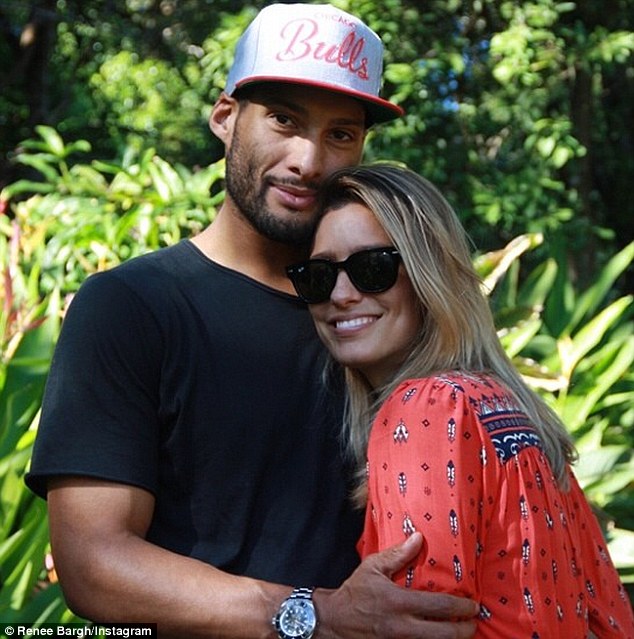 'Take me back Tuesday': Renee pines over her AFL playing boyfriend Josh Gibson as she shared a throwback couple snap of the pair in Byron Bay on Instagram