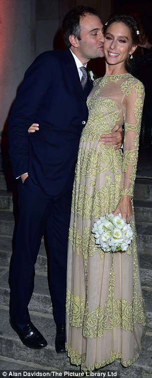 Ben Goldsmith and Jemima Jones at their wedding